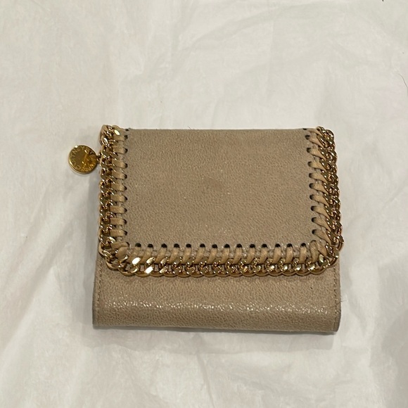Stella McCartney Handbags - AUTHENTIC STELLA McCARTNEY COMPACT BEIGE FALABELLA POLYESTER WALLET